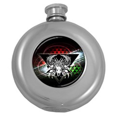 Skullart Round Hip Flask (5 Oz) by Sparkle