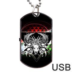 Skullart Dog Tag Usb Flash (two Sides) by Sparkle