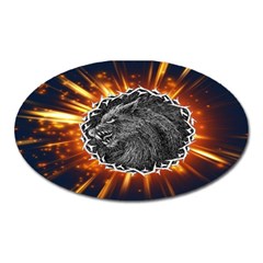 Beast Oval Magnet