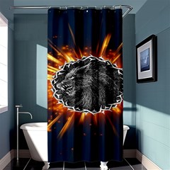 Beast Shower Curtain 36  x 72  (Stall) 