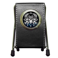 Skullart Pen Holder Desk Clock by Sparkle