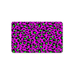 Pink And Green Leopard Spots Pattern Magnet (name Card) by Casemiro