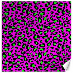 Pink And Green Leopard Spots Pattern Canvas 16  X 16  by Casemiro