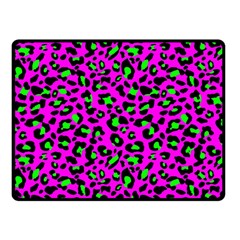 Pink And Green Leopard Spots Pattern Double Sided Fleece Blanket (small)  by Casemiro