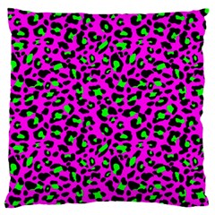 Pink And Green Leopard Spots Pattern Standard Flano Cushion Case (two Sides) by Casemiro