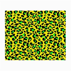 Yellow And Green, Neon Leopard Spots Pattern Small Glasses Cloth by Casemiro