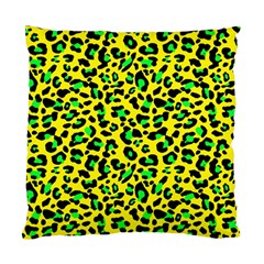 Yellow And Green, Neon Leopard Spots Pattern Standard Cushion Case (two Sides)