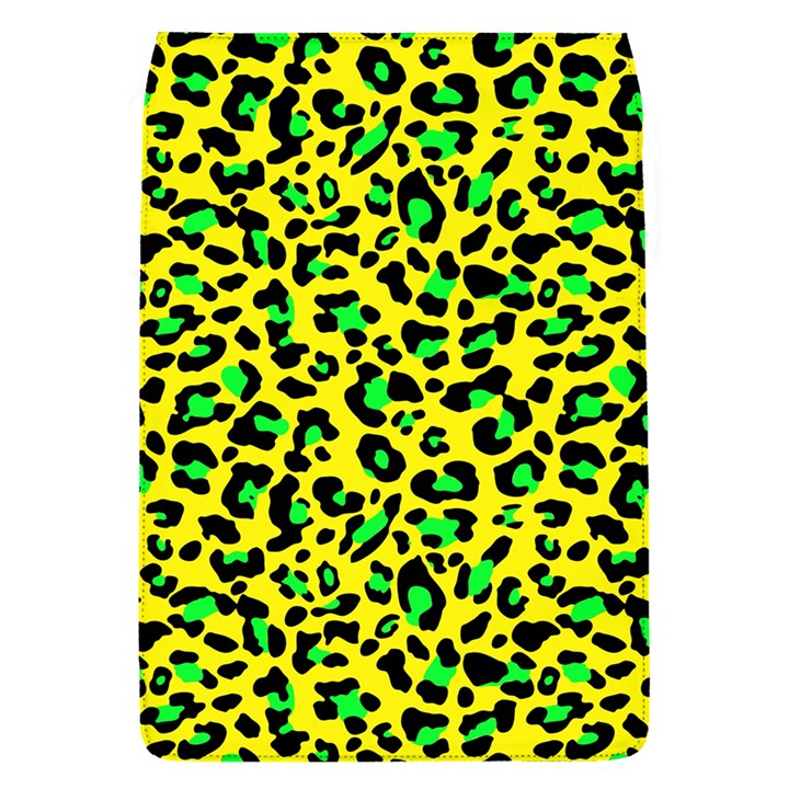 Yellow and green, neon leopard spots pattern Removable Flap Cover (S)