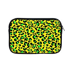 Yellow And Green, Neon Leopard Spots Pattern Apple Ipad Mini Zipper Cases by Casemiro