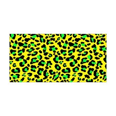 Yellow And Green, Neon Leopard Spots Pattern Yoga Headband