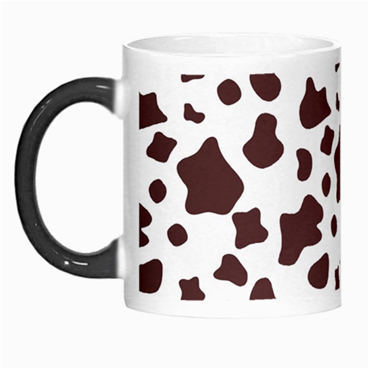 Brown cow spots pattern, animal fur print Morph Mugs