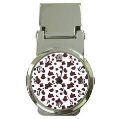 Brown cow spots pattern, animal fur print Money Clip Watches