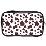 Brown cow spots pattern, animal fur print Toiletries Bag (One Side) Front