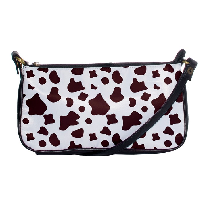 Brown cow spots pattern, animal fur print Shoulder Clutch Bag