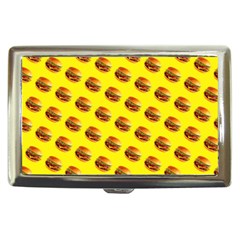 Vector Burgers, Fast Food Sandwitch Pattern At Yellow Cigarette Money Case by Casemiro