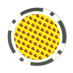 Vector Burgers, Fast Food Sandwitch Pattern At Yellow Poker Chip Card Guard (10 Pack) by Casemiro