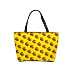 Vector Burgers, fast food sandwitch pattern at yellow Classic Shoulder Handbag Front