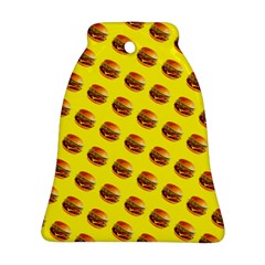 Vector Burgers, Fast Food Sandwitch Pattern At Yellow Bell Ornament (two Sides) by Casemiro