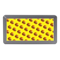 Vector Burgers, Fast Food Sandwitch Pattern At Yellow Memory Card Reader (mini) by Casemiro