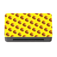 Vector Burgers, Fast Food Sandwitch Pattern At Yellow Memory Card Reader With Cf by Casemiro