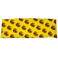 Vector Burgers, Fast Food Sandwitch Pattern At Yellow Body Pillow Case (dakimakura) by Casemiro