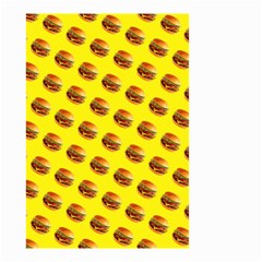 Vector Burgers, Fast Food Sandwitch Pattern At Yellow Small Garden Flag (two Sides) by Casemiro