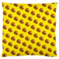 Vector Burgers, Fast Food Sandwitch Pattern At Yellow Standard Flano Cushion Case (two Sides) by Casemiro