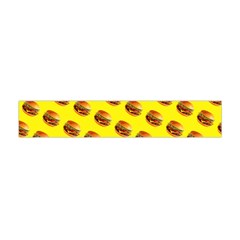 Vector Burgers, Fast Food Sandwitch Pattern At Yellow Flano Scarf (mini) by Casemiro