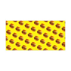 Vector Burgers, Fast Food Sandwitch Pattern At Yellow Yoga Headband by Casemiro