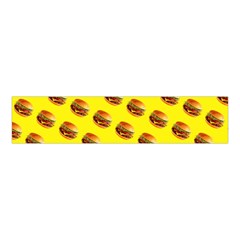 Vector Burgers, Fast Food Sandwitch Pattern At Yellow Velvet Scrunchie by Casemiro