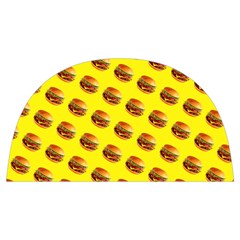 Vector Burgers, Fast Food Sandwitch Pattern At Yellow Anti Scalding Pot Cap by Casemiro