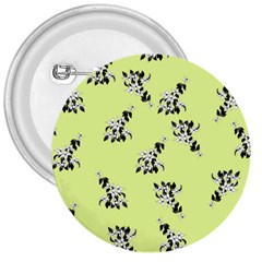 Black And White Vector Flowers At Canary Yellow 3  Buttons by Casemiro