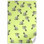 Black and white vector flowers at canary yellow Canvas 24  x 36  23.35 x34.74  Canvas - 1