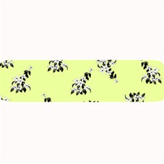 Black And White Vector Flowers At Canary Yellow Large Bar Mats by Casemiro