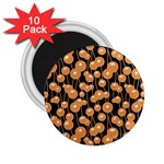 Orange Dandelions On A Dark Background 2.25  Magnets (10 pack)  Front