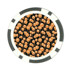 Orange Dandelions On A Dark Background Poker Chip Card Guard by SychEva