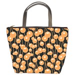 Orange Dandelions On A Dark Background Bucket Bag Front