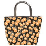 Orange Dandelions On A Dark Background Bucket Bag Back