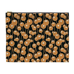 Orange Dandelions On A Dark Background Cosmetic Bag (xl) by SychEva