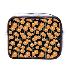 Orange Dandelions On A Dark Background Mini Toiletries Bag (one Side) by SychEva