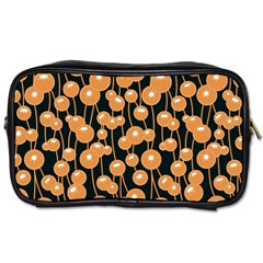 Orange Dandelions On A Dark Background Toiletries Bag (one Side) by SychEva