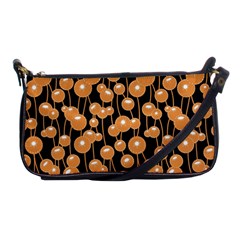 Orange Dandelions On A Dark Background Shoulder Clutch Bag by SychEva