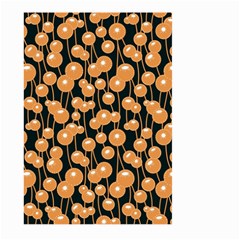 Orange Dandelions On A Dark Background Large Garden Flag (two Sides) by SychEva