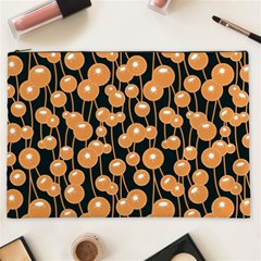 Orange Dandelions On A Dark Background Cosmetic Bag (xxl) by SychEva