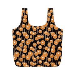 Orange Dandelions On A Dark Background Full Print Recycle Bag (m) by SychEva