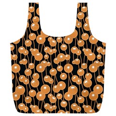 Orange Dandelions On A Dark Background Full Print Recycle Bag (xl) by SychEva