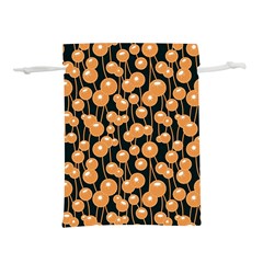 Orange Dandelions On A Dark Background Lightweight Drawstring Pouch (l) by SychEva