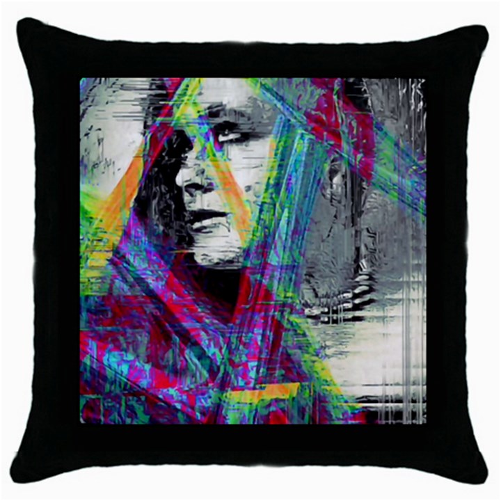 Rex Throw Pillow Case (Black)