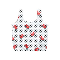 Red Vector Roses And Black Polka Dots Pattern Full Print Recycle Bag (s) by Casemiro