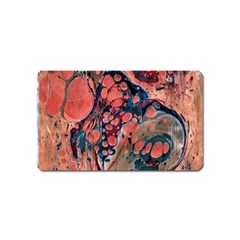 Abstract Marbling Magnet (name Card) by kaleidomarblingart